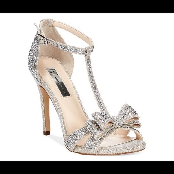 đź‘‘INC - Reesie Rhinestone Silver Evening Sandals - Picture 1 of 11